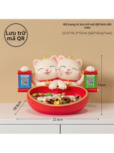 FENGHONGTAO | Tượng Trang Trí Tổ Chức Hình Mèo Sáng Tạo