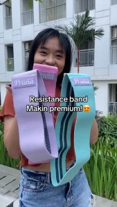 PRANA Alat Fitness Resistensi -Tali Yoga Hip Bands Resistance Bands Tali Fitness Gym Yang Elastis Bahan Kain Rajut Nyaman Yang Menyerap Keringat dengan 3 Levels PN-FBB5083-5085