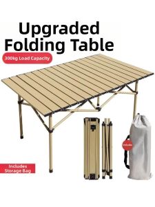 Foldable Egg Roll Style Picnic Table and Chair Set