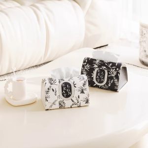 2025 New Leather Tissue Box Multi-Functional Drawer Style for Living Room Home Bathroom Car High End PU Material Rectangular