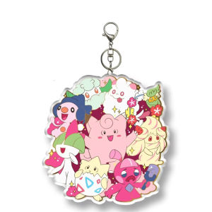 Bandai | Bộ Móc Khóa Acrylic Anime - Ptcg Squirtle Bulbasaur Mew Charmander Jigglypuff Togepi - Mặt Dây Đeo Ba Lô Quà Tặng Tinh Tế Dành Cho Người Hâm Mộ