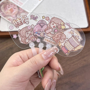 5 cái nhựa mini hình elip hình tròn Fan hai mặt với màng bảo vệ cho tự làm thủ công làm phụ kiện