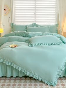 Bộ Đồ Giường 4 Món Phong Cách Công Chúa Màu Trơn Bộ Đồ Giường 3 Món Sinh Viên Bộ Đồ Giường 4 Mùa Viền Kiểu Pháp