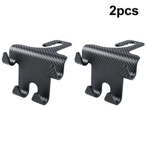 ⚑Car Back Seat Hook & Phone Mount 2-in-1 - Carbon Fiber Style Multi-Functional Organizer for Bags Phones & Car Interior Storage