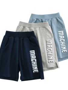Pure Cotton Vải Bông Thể Thao Nam Giới Quần Giữa Eo Năm Điểm Quần Short Quần Đùi Quần Áo Trẻ Em Mùa Hè Bộ Sưu Tập Thoải Mái Thoáng Khí Trẻ Em Quần Tây