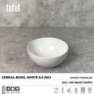 INDO KERAMIK Mangkok Cereal Bowl Bulat White HORECA 16 cm