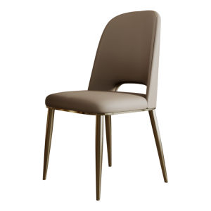 Italian Accessible Luxury Dining Chair Modern Simple Home Leather Chair Restaurant Backrest Leisure Chair Model Room Hotel Conference Chair