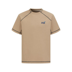 AO | Waffle Texture & Contrast Stitch Tennis Shirt