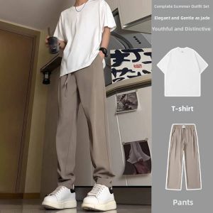 High Street Thin Ice Silk Mens Casual Trousers