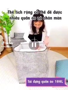 Túi Đựng Quần Áo  Chăn Ga Thú Bông Sọc CARO Cỡ Lớn 100L Có Khóa Kéo Tiện Lợi - Túi đựng chăn màn quần áo mền gối SIZE TO chống thấm ẩm mốc bụi bẩn cực tốt