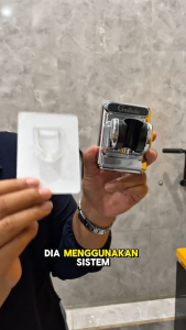 Gantungan Shower Tempel Shower Holder Bracket Dudukan Hand Shower Gerak Sistem Tempel Tidak Dibor