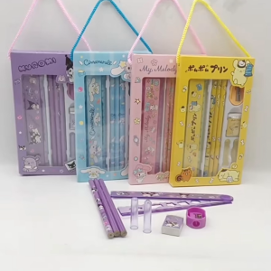 (READY STOCK) Cinnamoroll Pencil Set Sketch Wooden Lead HB Children Drawing School Writing 玉桂狗铅笔套装 Set Pensel Cinnamoroll