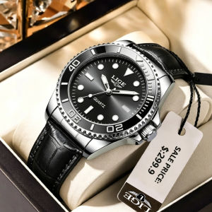 LIGE Business Watch Men Fashion Military Sports Mens Quartz Wristwatch Original Brand Luxury Leather Waterproof Watches for Men