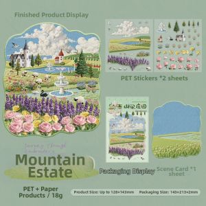 Embroidery Simulation Miniature Scene Stickers