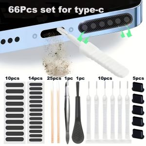 5-66pcs Universal Phone Speaker Port Dust Removal Cleaner Tool Kit Set for IPhone Samsung Xiaomi Brush Cotton Swabs Air Filter