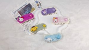 1个新款毛绒BB夹可爱卡通发夹甜美夹子少女心刘海夹头饰1PCS Kids Flurry Plush Cute Sanrio Hair Clips Hair Pins Girls Kitty