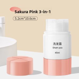 MONLEYTA | Travel Portable Sample Bottle Set Facial Cleanser Shampoo Cosmetic Skin Care Bath Gel Hand Sanitizer Four-In-One Convenience