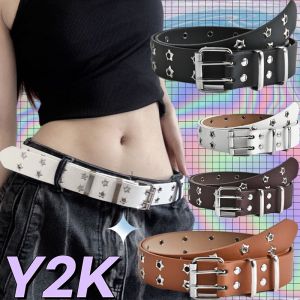 Simple Double Hole Men Belt: A Punk Hip Hop & Y2K Style Subculture Accessory