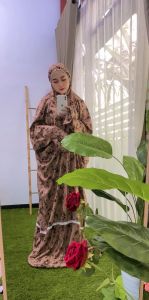 MUKENA TERUSAN DEWASA SUPER JUMBO | TRAVEL RAYON MUKENA POCONG TERUSAN RAYON MOTIF FREE TAS