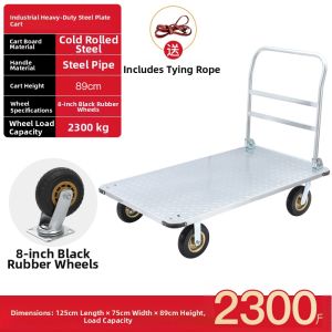 Folding Durable Hand Cart with Silent Wheels for Home Goods Transport