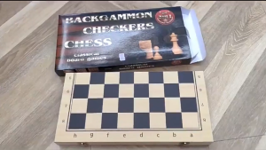 Portable 3-in-1 Wooden Chess Set With Folding Storage - Includes Backgammon & Checkers Solid Board Games Gift Set In Various Sizes