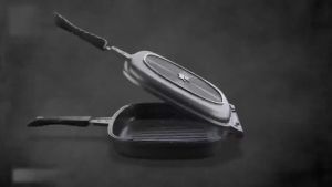 Double Grill Pan 36cm Pressure Cooker Double Non-stick Aluminum - Keimav Official