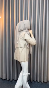 Nakeya Shirt Atasan Kemeja Wanita Muslim Dewasa Bordir Korean Style Casual Daily
