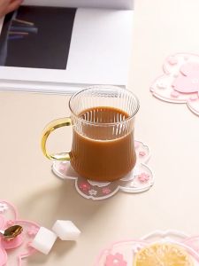 ที่รองแก้วซิลิโคน แผ่นรองแก้ว ลายดอกไม้ (พร้อมส่ง)