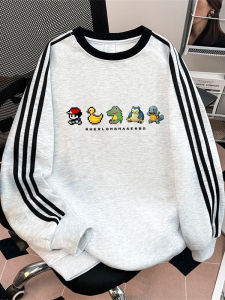 เสื้อฮู้ดสามแถบสไตล์อเมริกันย้อนยุคสำหรับผู้ชาย ทรงหลวม ลำลอง ฤดูใบไม้ผลิและฤดูใบไม้ร่วง แจ็คเก็ตเสื้อผ้าทำงานสำหรับคู่รัก