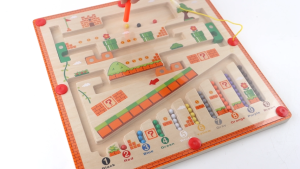 Magnetic Maze Game Wooden Magnetic Iron Pen Handheld Children Training Logical Thinking Mushroom Maze Birthday Christmas Gifts For Kids