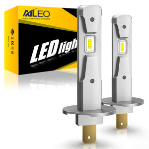 AILEO 2 Chiếc 200W 10000LM H1 Bóng Đèn Pha LED 6000K Mini Thiết Kế Không Dây CSP 7035 Chip Trắng Đèn Ô Tô Plug & Play Universal Fit