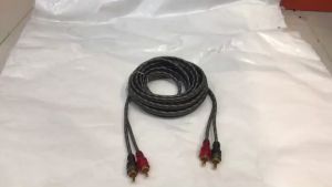 ทองแดงบริสุทธิ์สายออดิโอสายลำโพงเครื่องขยายเสียงสายเคเบิลพีวีซีสำหรับระบบเสียงรถยนต์ RCA สายสัญญาณทองแดงแท้ 1-5m