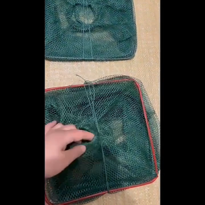 Foldable Fishing Net Saltwater Resistant Crab Trap With Buoyancy Float For Tidal Zones