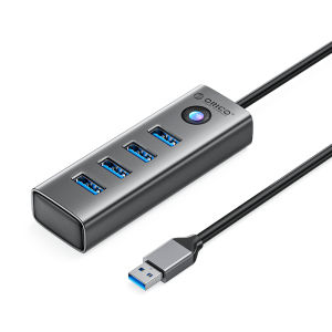USB ฮับ ORICO 4พอร์ต 5Gbps พร้อมด้วยชุดไดรฟส์ แฟลช 3.0 อะลูมินัมอัลลอยปลั๊กแอนด์เพลย์ ตัวแยกส่วนลด/ตัวแยก USB