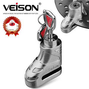 VEISON Motorcycle Bike Lock Heavy Duty Anti-Theft Hardened Steel Mini Disc Brake Wheel Lock with 2 Keys Accessories