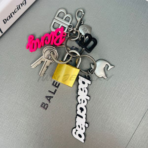 Bag Pendant Accessories Pendant Key Buckle Love Shaped Whale Lock Ornaments Dolphin Emoticon Iron Tower Retro Style