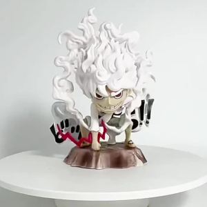 Bandai | 15cm One Piece GK Second Gear Sun God Nika Luffy Figure Squatting & Slamming Ground Luffy Statue Anime Decor Ornament Trendy
