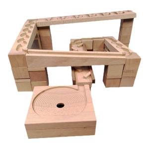 Childrens Toy Ball Rolling Set Snake Track Building Blocks Space Construction Educational Tools Wooden Puzzle Toys for Kids