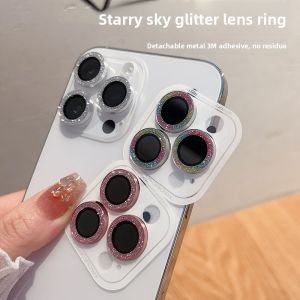 17promax Phone Lens Film 15 Sparkle Dust Eagle Eye Lens Ring 16promax Rear Camera Sticker Film 14plus Anti-scratch 11/12/13mini Metal Lens Ring