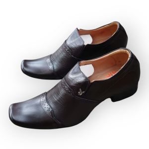 SEPATU PANTOFEL FORMAL PRIA ( GARANSI KULIT SAPI 100% ) MODEL 6015 MARUN ( PREMIUM HIGH QUALITY )
