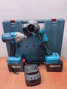 Bộ Combo 2 Trong 1 Gồm Máy Mài Góc Và Máy Chuyên Vít HTC 199V 2 Pin 15 Cell Động Cơ Không Than - Tặng Hộp Đựng (Bảo Hành 1 Năm)