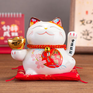 Mèo May Mắn Nhỏ Tự Động Mèo May Mắn Mini Trang Trí Văn Phòng Quà Tặng Khai Trương Trang Trí Quầy Lễ Tân Trang Trí Nhà