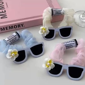 SK-C934 Ikat Rambut Wanita Motif Kacamata Kunciran Fashion Lucu / Kuncir Rambut Anak Perempuan Cepol Rambut Wanita Kekinian