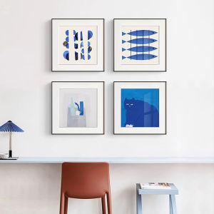YASISHA | Abstract Art Decorative Wall Art Blue