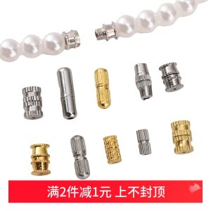 Gold Beaded Pearl Necklace DIY Handmade Accessories Clasp Head Pearl Buckle Jewelry Connectors Materials Fresh out Brand DIY