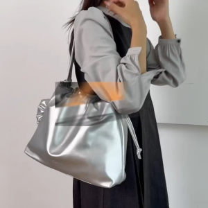 COD Mingxiannu New Women Danica Bag Large Leather Shoulder Bags Woman handbag Casual drawstring bag
