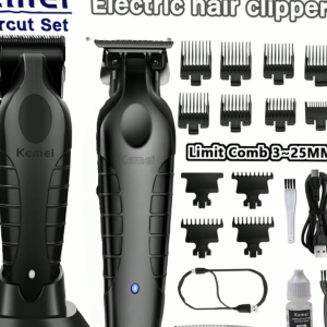 Kemei KM-2296/2299 Professional Black Hair Clipper Set Electric Razor For Haircut Original Kit Rechargeable Hair Trimmer