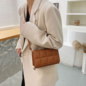 Kstyle Women Fashion Elegant Classy Vintage Quilted Bowling Sling Bags Premium PU Leather Travel Outing Sling Bag Shoulder Bag Crossbody Handbag Pouch Clutch - 9713