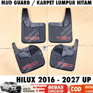 Mud Guard All New Fortuner GR TRD 2016 2018 2022 2024 2025 2026 2027 2028 Karpet Lumpur Hitam Emboss