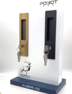 Sliding Door Lock With Flush Recessed Handle Invisible Barn Wood Door Anti-theft With Keys Furniture Hardware RectangleZinc Alloy